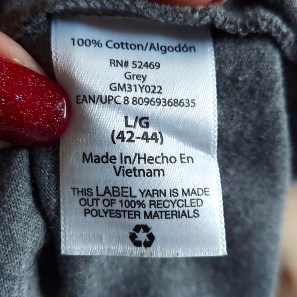 GEORGE Men's Long Sleeve Tee Gray Size LG - Picture 9 of 9